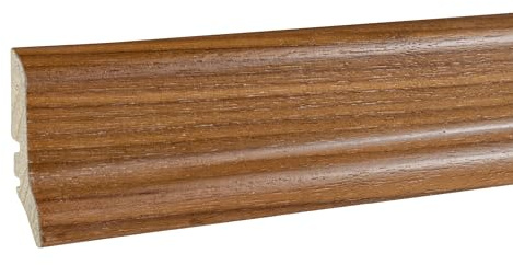 Sockelleiste Echtholzfurnier 20 x 60 x 2500 mm Echtholzfurnier Nussbaum zum Kleben, Clipsen, Schrauben & Nageln Fußleiste furniert by PROVISTON 2.5 Meter | 1 Stück