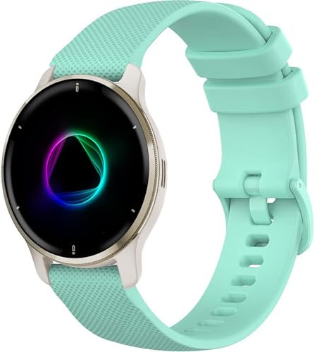 Issinlky cinturino per Garmin Venu 2 Plus, 20 mm Cinturino silicone per Garmin Venu Sq/Sq Music/Venu Sq 2/Sq 2 Music/Vivoactive 3/3 Music/Vivoactive 5/Garmin Venu/Vivomove HR/Forerunner 55 245 645