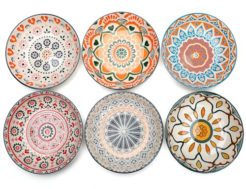 TuYines Porzellan Dipschalen,Tapas Schalen Set,14 cm Soja Saucenschälchen,Snackschalen & Dipschalen,Dipschälchen,Gewürzschalen,Snackschalen Set 6er,Ø 14 cm Snack Bowl für Sushi, Snack