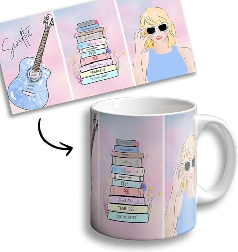 OOPS ORIGINALOOPS.COM - Taza TAYLOR Album - Guitarra, Álbumes y Taylor - Cerámica 350ml - Café, Té, Desayuno