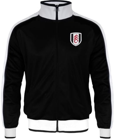 Fulham FC Mens Jacket Track Top Retro Official Football Gift