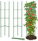 MYMULIKE Enrejado para Tomates de 130 cm, Enrejado de Metal, Jaula De Tomate con Altura Ajustable Soporte para Enredaderas, Tomates y pepinos libremente, para Crecer, DIY, Verde (3 Unidades)