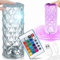 Retoo Tischlampe RGB aus Kristall mit USB C, Touch und Dimmbar, Fernbedienung, 4 Lichtmodi, Moderne Kreativität Acryl Diamant Nachttischlampe, RGB Farbwechsel Nachtlicht für Schlafzimmer, Wohnzimmer