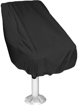 Tudaheuiy Bootssitzbezug, Outdoor wasserdichte Bootssitzabdeckung, Oxford Boot Stuhl Sitzbezug mit verstellbarem Seil für Die Meisten Bootssitze, 56X61x64cm Außenstuhlabdeckung 24 x 22 x 25 Zoll
