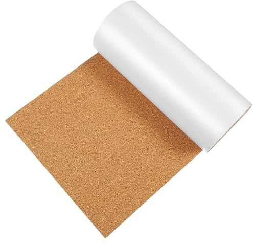 DIYEAH Rouleau de liège autocollant 23,62 x 11,81 pouces Panneau liège pelable Revêtement pour murs, tiroirs, travaux manuels, bureau, maison