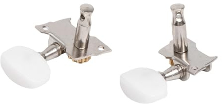 VICASKY 5stücke Banjo-stimmer mit Buchsen Weiß Silber Zinklegierung Pvc Linke Rechte Mechaniken Banjo-wirbel ohne Wirbelkasten Inklusive