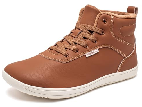 HOBIBEAR Chaussures d'hiver pieds nus pour homme et femme - Doublure chaude - Large pointe - Chaussures d'hiver - Taille EU 37-47