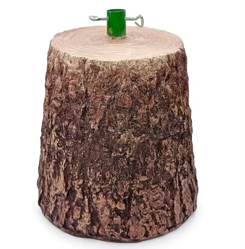 081 Store - Base Albero di Natale in Resina effetto Tronco Legno Naturale – Supporto Stabile e Realistico Ø32 mm, Universale per Alberi fino a 180 cm – Decorazione Natalizia Elegante 33x24x19 cm