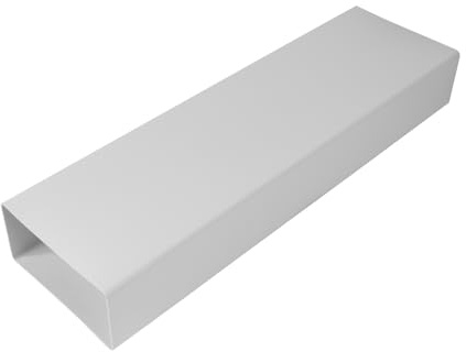 Repa Market Flachkanal 150x75 mm / 15 x 7.5 cm Rechteckig Lüftungskanal aus Kunststoff - 50cm lang Lüftungssystem Verbindung - Heizen, Kühlen - Klimakanal, Lüftungskanal Flach für Klimaanlage