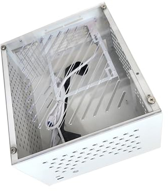 Funien Compact ITX Gaming Computer Case With Efficient Cooling for Multitasking and Gaming 3.5 2.5 Drive Bays White