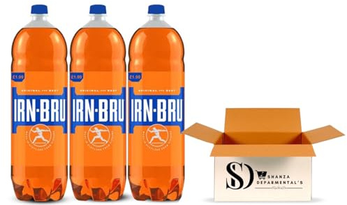 Irn-Bru Original Sparkling Soft Drink – 3 x 2 Litre Bottles – The Iconic Scottish Refreshment – Multipack Bundle – Unique & Bold Carbonated Beverage