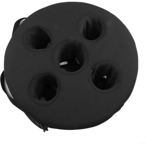Schwimmender Getränkehalter für mehrere Tassen – schwimmendes Tablett mit 5 Schlitzen für Getränke, Snacks – für ideale Pool-Schwimmer, Badzubehör – 39 x 39 cm