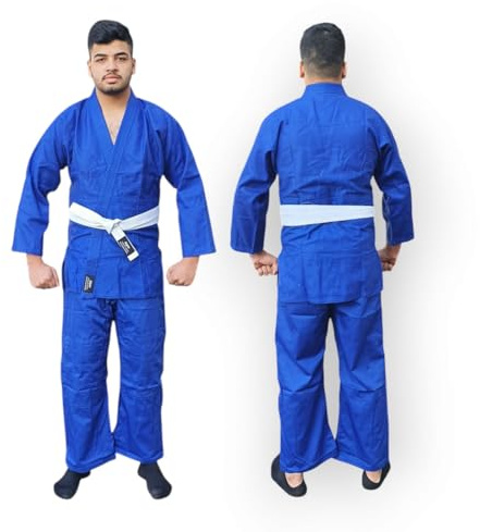 Judoanzug Blau Ju Jutsu Teakwondo mit Reiskornwebung mit Gürtel -Blau23