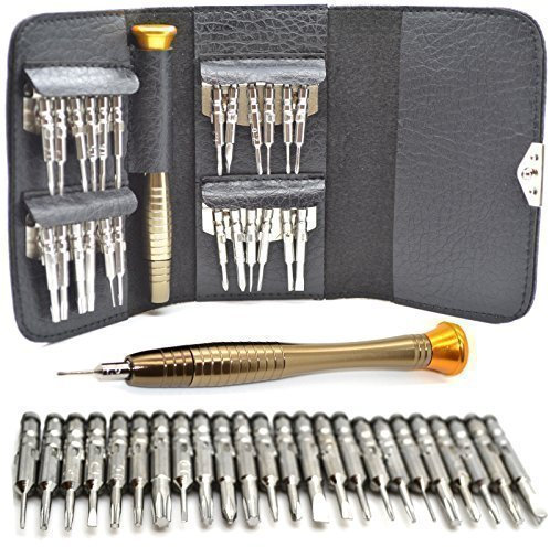 Acenix, kit di riparazione 25 in 1 con apertura a pentalobo, cacciavite a croce per iPhone 4, 4S, 5, 5S, 6, 6 Plus, 6s, 6s Plus