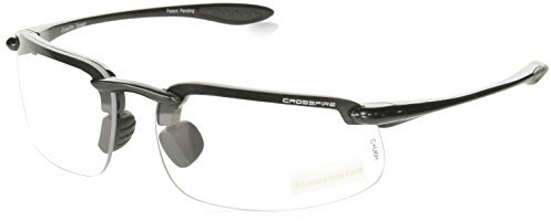 Crossfire Radians ES4 Bifocal Safety Eyewear - Pearl Gray Frame - Clear Lens - 1.5 Diopter