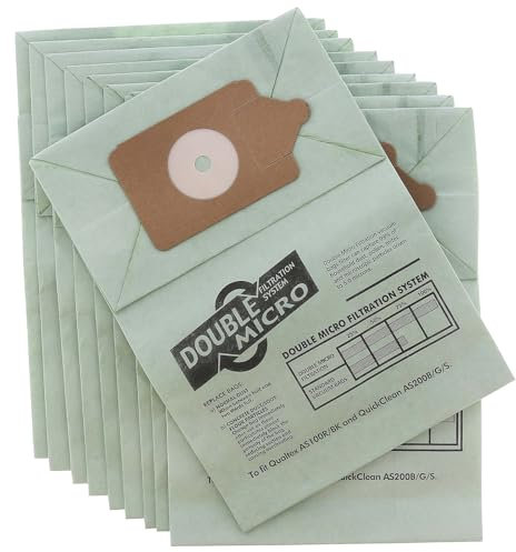 Qualtex Double Layer Paper Dust Bags Compatible for Numatic Henry Hoover Vacuum Cleaner, Pack of 10