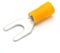 Electrical Connectors - 100x Insulated Fork/Spade Connector Terminals- Yellow - FREE FIRST CLASS UK POSTAGE!