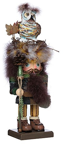 Kurt Adler 16-Inch Hollywood Woodsman Nutcracker with Owl Hat