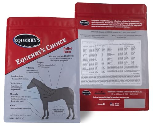 Equerry's Choice Horse Pellets - Complete Nutritional Supplement | Digestive Enzymes | Chelated Vitamins and Minerals | Horse Supplements | 5 lb