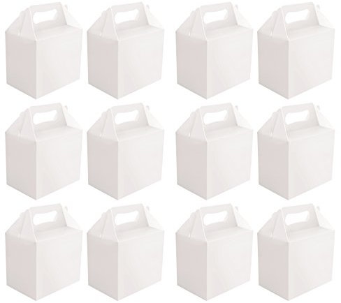 VALUE PACK 12 x White Paper Lunch Box Going Home Present Picnic Boxes