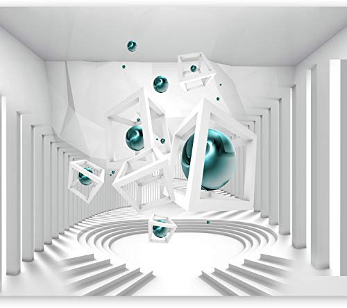 Wallpaper - Wall Mural 150x105 cm Non-Woven Premium Art Print Fleece Wall Mural Decoration Poster Picture Design Modern Abstract Optical Illusion 3D a-A-0173-a-d