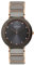 BERING Damen Quarz Uhr | Armbanduhr 35 mm roségoldenes Edelstahlgehäuse und graues Zifferblatt | Edelstahlband mit Keramikelementen | 3 ATM | 11435-769