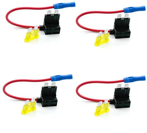 Qiorange 4 tlg Autosicherungen Stromdieb Stromabgreifer Stecksicherung Steck Sicherung Verteiler Anschlußkabel 20A