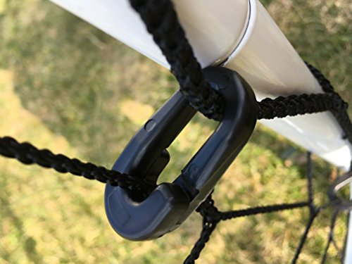 Ganci rapidi per Fissaggio reti Recinzione Sportive | Trattato Anti-UV, Lotto di 40 Pezzi, Colore Nero