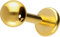 PIERCINGLINE Titan Labret Stecker KUGEL Piercing Ohr Lippe Nase Goldfarben 3 x 1,2 x 6 mm