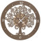 Arti & Mestieri Albero della Vita - Orologio Piccolo da Parete di Design 100% Made in Italy - in Ferro, Diametro 44 cm - Oro Laccato e Bronzo