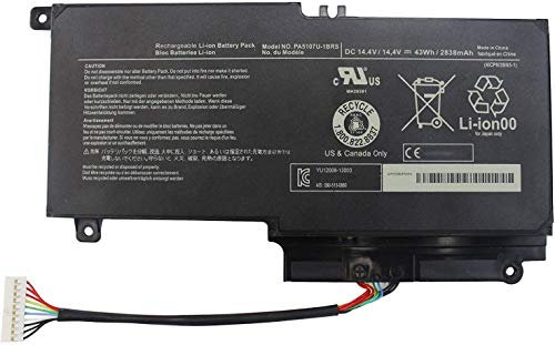 PA5107U-1BRS Remplacement de la batterie d'ordinateur portable pour Toshiba Satellite L50 L50-A L55 L55t P50 P50-A P50-b P55t-a P55t-A5116 S55-A5295 S55t-A5202 S55t-A5337 S55t-A5389 (14.4V 43Wh)