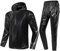 MulYeeh Combinaison de sudation anti-déchirure et très résistante avec fermeture éclair intégrale pour homme et femme, noir, X-Large