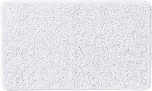 Erwin Müller Badematte, Badteppich, Badvorleger Rhodos Uni rutschhemmend weiß Größe 60x100 cm - ultraweich, extrem saugfähig, flusenarm