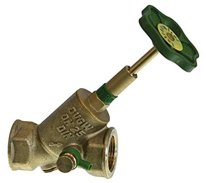 Schlösser KFR-Ventil aus Messing mit Gewindeanschluss, m. steigender Spindel, DVGW, m. E. 3/4 (DN 20)