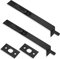 SacJkt Door Flush Lock Bolt, Stainless Steel Barrel Sliding Latch Locks, 2 PCS Surface Mounted Sliding Door Lock for Bedroom, Bathroom, Cupboard (Black, 152mm)