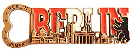 Metallmagnet Flaschöffner Berlin Skyline Souvenirs Geschenk (Kupfer, 10x3.5cm)