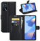 Fertuo Cover per Oppo A16 / A16S / Oppo A54S, Custodia Portafoglio Cover a Libro in Pelle Flip Case con Silicone Bumper, Fibbia Magnetica, Porta Carte, Kickstand, per Oppo A16S, Nero