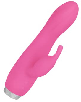 EIS Gebogener Rabbitvibrator 'Gebogener Rabbitvibrator, 17,5 cm' | 17,5 cm | hautfreundliches Silikon | Sex Spielzeug für Frauen | Erotik | Mehrere Vibrationsprogramme | Klitoris-Stimulation | Sex Toys