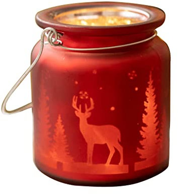Weihnachtsbaum-Kerzenhalter aus Glas, Elch, Retro, Ornament für Zuhause, Hochzeit, romantisches Kerzenlicht, Abendessen