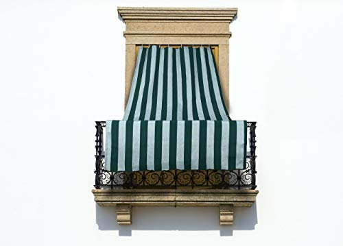 BIANCHERIAWEB Tenda Da Sole Ombreggiante Tendone A Caduta Per Esterno Balcone Fantasia Rigata Modello Riga Larga