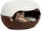 CanadianCat Company | Das Katzennest 2.0 | Katzenhöhle | Katzenbett | Creme/braun | 52 x 46 x 31 cm | Filzhöhle für Katzen