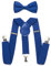 RSXING Kinder Hosenträger Fliege Sets - Jungen Hosenträger Fliege, Elastisch Y Gestalten mit Stark Clips Verstellbare Hosenträger Sets für Jungen, Kinder, Mädchen, Baby (Königsblau)