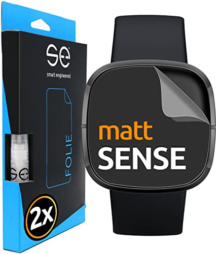 4x se® 3D SCHUTZFOLIE Entspiegelt für Fitbit Sense,Anti-Staub, 100% Fingerabdruck & FaceID kompatibel, einfache blasenfreie Installation, Ultra-Klar, Stoß-Kratzfest, aus Deutschland