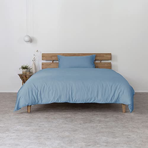 AGA.PIE Bambus Lyocell Bettwäsche-Set 135x200 + 80x40 cm - Blau, 100% Bio Oeko-Tex 100, für Allergiker, Antibakteriell, Ganzjahres-Bettwäsche, Atmungsaktiv, Geruchshemmend, Besonders sanft