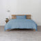 AGA.PIE Bambus Lyocell Bettwäsche-Set 135x200 + 80x40 cm - Blau, 100% Bio Oeko-Tex 100, für Allergiker, Antibakteriell, Ganzjahres-Bettwäsche, Atmungsaktiv, Geruchshemmend, Besonders sanft