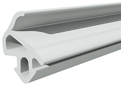 Seiletech.de Junta para ventana S-1559 15 m Aluplast PVC Gris Burlete de perfil Cinta de sellado de goma Juntas para ventanas de plástico