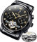 OLEVS Herrenuhren Automatik Mechanische Schwarz Armbanduhr mit Skelettiertem Tourbillon Kalender Wasserdicht Leuchtende Klassische Luxus Armbanduhren für Herren