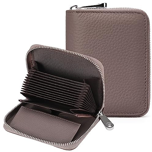 SENDEFN Geldbörse Damen, Portemonnaie mit Reißverschluss und viele Fächer, Geldbeutel Leder, RFID-Schutz Kartenhalter mit vielen Fächern, klein und im Kurzformat Brieftasche Für Frauen