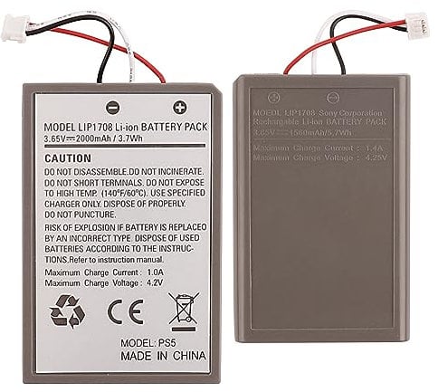 E-yiiviil Ersatzakku LIP1708 Kompatibel mit Sony PS5 Gamepad Battery Replacement Handle Controller Duelsense