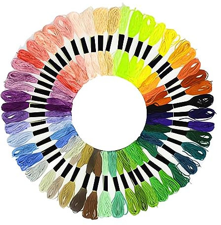 SJBAUTYO Stickgarn Set 24 Farben je 8 Meter: Schönes Garn zum Sticken, Knüpfen, Flechten, Basteln, Häkeln – Kreuzstich Set – Nähgarn